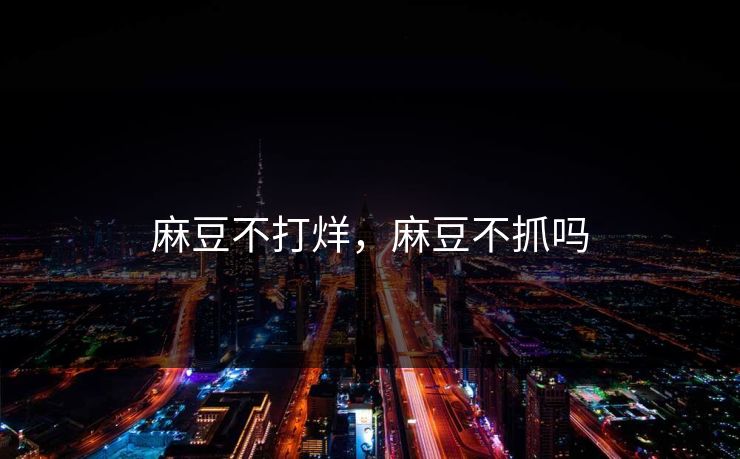 麻豆不打烊，麻豆不抓吗